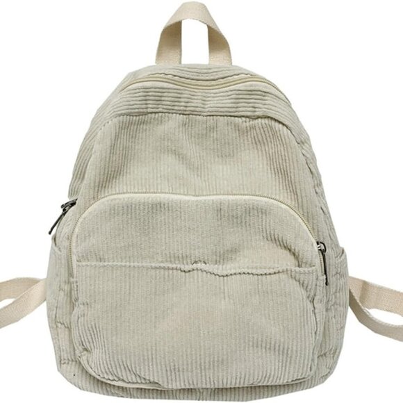 Mini Corduroy Backpack Purse for Women Small Casual Travel Organizer